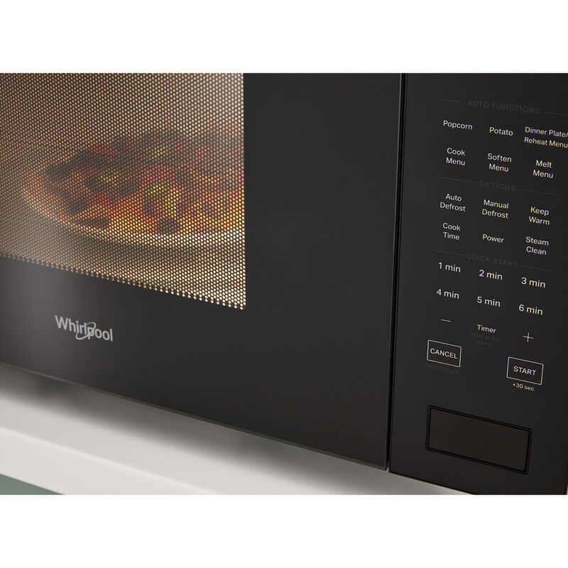 Whirlpool 25 in. 2.2 cu. ft. Countertop Microwave with 10 Power Levels & Sensor Cooking Controls - Black, Black, hires