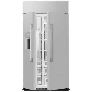 Dacor 42 in. 24 cu. ft. Built-In Smart Counter Depth Side by Side Refrigerator with Ice & Water Dispenser - Silver Stainless, , hires