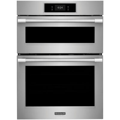 Frigidaire Professional 30 in. 7 cu. ft. Steam Electric Microwave/Wall Oven Combo with True European Convection - Stainless Steel | PCWM3080AF