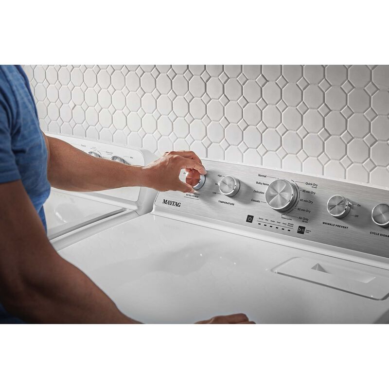 Maytag 29 in. 7.0 cu. ft. Electric Dryer with 9 Dryer Programs, 3 Dry Options & Wrinkle Care - White, , hires