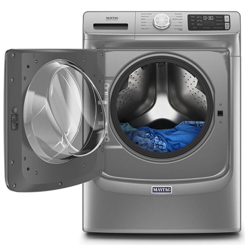 Maytag 27 in. 7.3 cu. ft. Stackable Electric Dryer with Extra Power, Sanitize, Steam & Quick Dry Cycle - Metallic Slate, Metallic Slate, hires