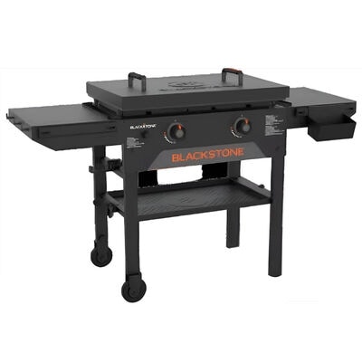 Blackstone Omnivore 28 in. 2-Burner Liquid Propane Gas Flat Top Griddle with Side Tables and 524 sq. in. Cooking Surface - Black | 2416