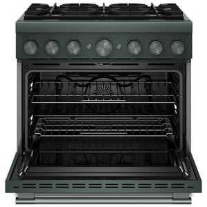 KitchenAid Commercial-Style 36 in. 5.1 cu. ft. Air-Fry True European Convection Dual Fuel Range with 6 Sealed Burners - Juniper, , hires