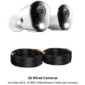Night Owl - Add_On 2-Camera Deterence 2K Security Camera with 2-Way Audio - White, , hires