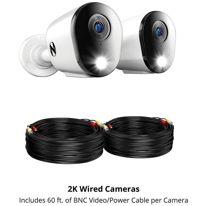 Night Owl - Add_On 2-Camera Deterence 2K Security Camera with 2-Way Audio - White, , hires
