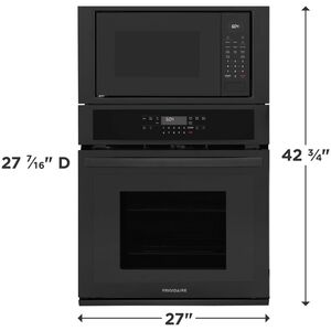 Frigidaire 27 in. 5.4 cu. ft. Electric Microwave/Wall Oven Combo with Standard Convection & Sensor Cooking - Black, , hires