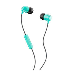 Skullcandy Jib In-Ear Earbuds with Microphone - Black/Miami Blue, , hires