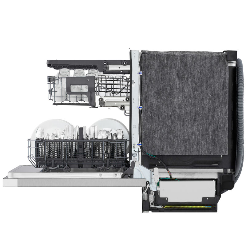 LG 24 in. Top Control Flush-Mount Smart Dishwasher with 46 dBA Sound Level, 3rd-Rack, AutoVent Dry & Pocket Handle - PrintProof Stainless Steel, , hires