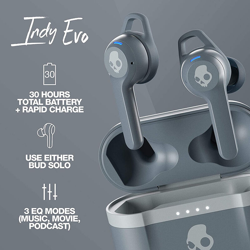 Skullcandy S2IVW-N744 Indy Evo True Wireless Chill Grey Earbuds, , hires