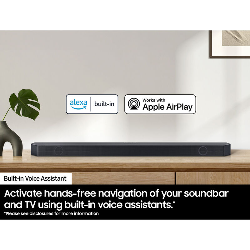 Samsung - Q Series 7.1.2ch Dolby Atmos Soundbar with Wireless Subwoofer and  Q-Symphony - Black