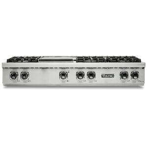 Viking 5 Series 48" Slide-In Gas Cooktop with 6 Sealed Burners & Griddle - Stainless Steel, , hires