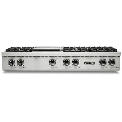 Viking 5 Series 48" Slide-In Gas Cooktop with 6 Sealed Burners & Griddle - Stainless Steel | VRT5486GSS