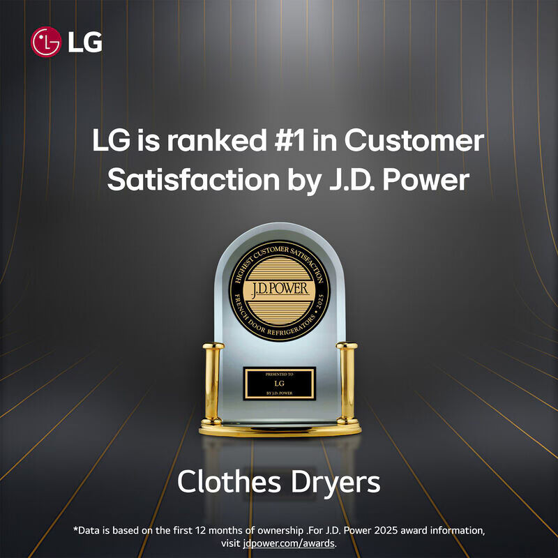 LG 27 in. 7.4 cu. ft. Smart Stackable Gas Dryer with AI Sensor Dry, TurboSteam, Sanitize & Steam Cycle - White, White, hires