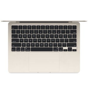 Apple MacBook Air (2025) 13.6 in. Notebook with Apple Intelligence, Apple M4 10-Core CPU, 8-Core GPU, 16 GB RAM, 256 GB SSD, up to 18 Hrs. of Battery Life & Mac OS - Starlight, , hires