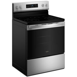 Whirlpool 30 in. 5.3 cu. ft. Air-Fry Standard Convection Electric Range with Radiant Burners - Stainless Steel, , hires