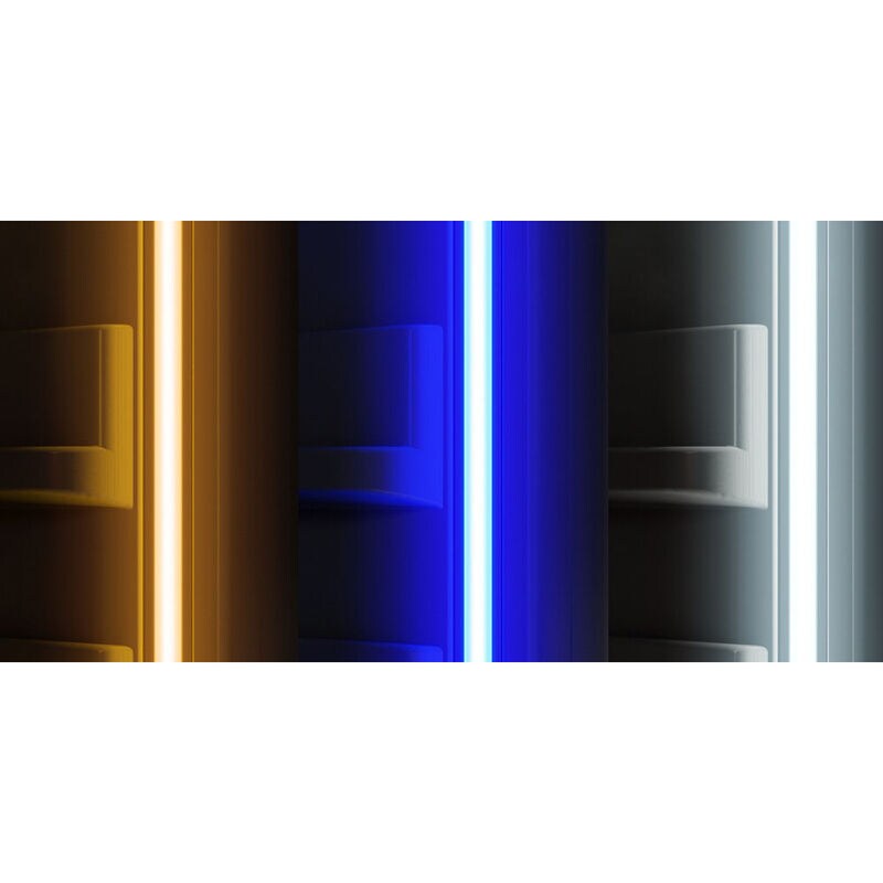 XO 24 in. Wine Cooler with Metal Racks, Dual Temperature Zones & 119 Bottle Capacity - Black Glass, , hires