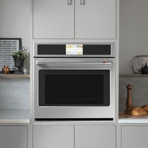 Cafe Professional Series 30 in. 5 cu. ft. Smart Electric Single Wall Oven with True European Convection - Stainless Steel, Stainless Steel, hires