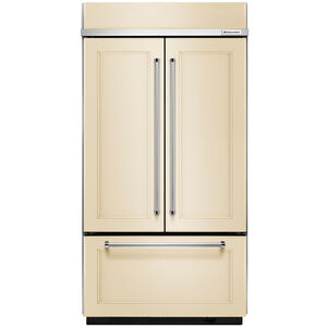 KitchenAid 42 in. Built-In 24.2 cu. ft. Counter Depth French Door Refrigerator - Custom Panel Ready, Custom Panel Required, hires