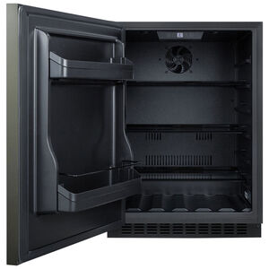 Summit 24 in. 4.8 cu. ft. Left-Hinged Undercounter Refrigerator - Black Stainless, , hires