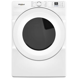 Whirlpool 27 in. 7.4 cu. ft. Stackable Electric Dryer with Quick Dry Cycle & Sanitize Cycle - White