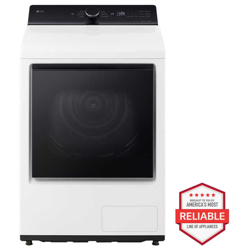 LG 27 in. 7.3 cu. ft. Smart Ventless Electric Dryer with Heat Pump & Sensor Dry - Alpine White, Alpine White, hires