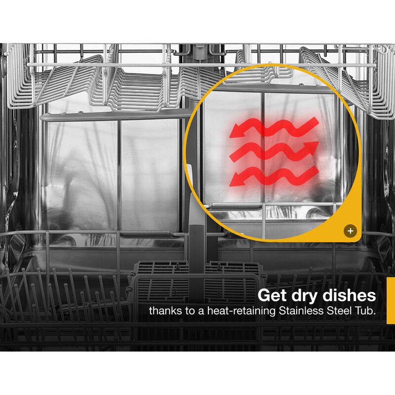Whirlpool 24 in. ADA Compliant Front Control Dishwasher with 51 dBa Sound Level - White, White, hires