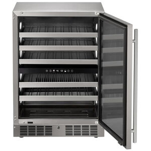 Marvel 24 in. Outdoor Undercounter Wine Cooler with Wire Racks, Dual Temperature Zones & 46 Bottle Capacity - Stainless Steel, , hires