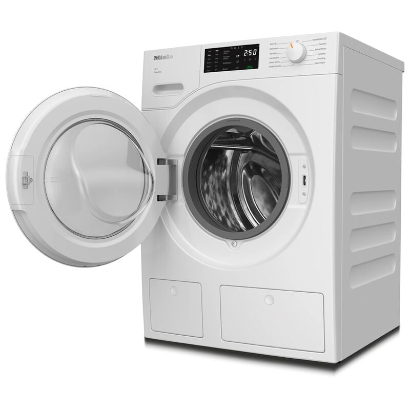 Miele TwinDos 24 in. 2.2 cu. ft. Smart Stackable Front Load Washer with Sanitize & Steam Cycle - Lotus White, , hires