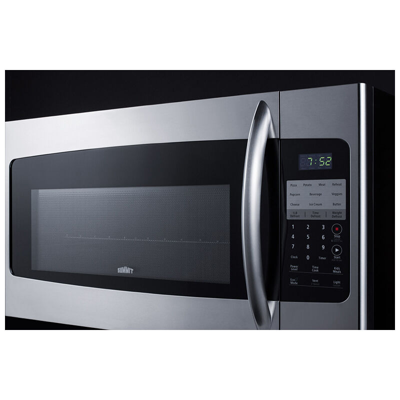 Summit 30 in. 1.6 cu. ft. 1000W Over-the-Range Microwave with 265 CFM - Stainless Steel, , hires
