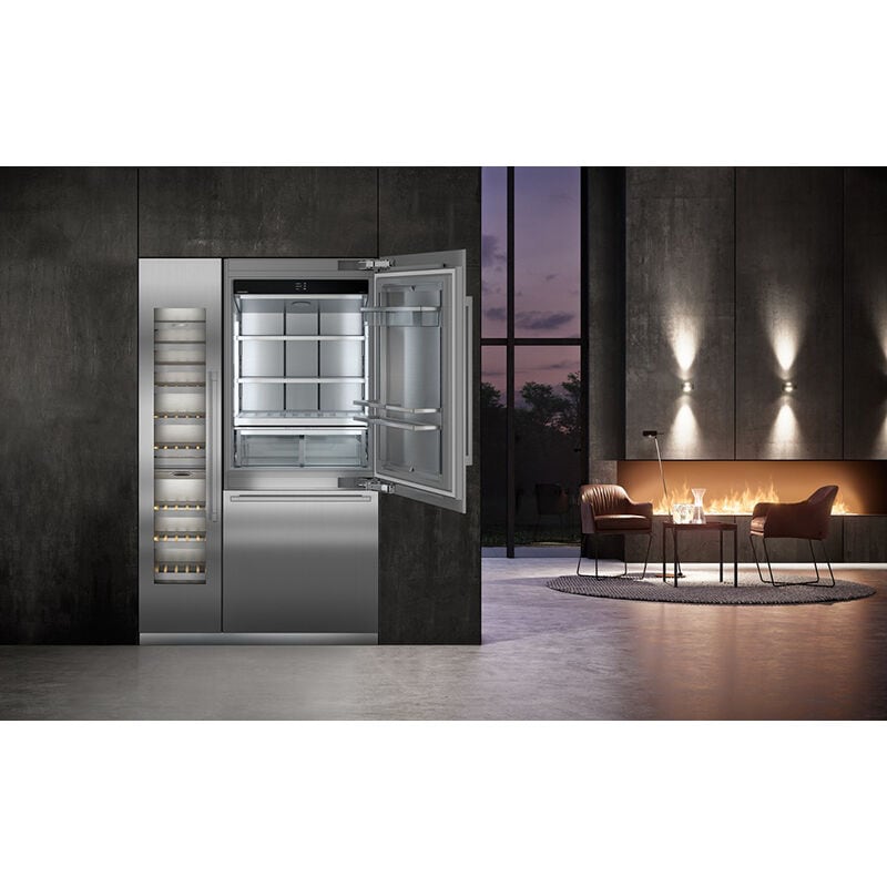 Liebherr 36 in. 18.1 cu. ft. Built-In Smart Counter Depth Bottom Freezer Refrigerator with Internal Water Dispenser - Custom Panel Ready, , hires