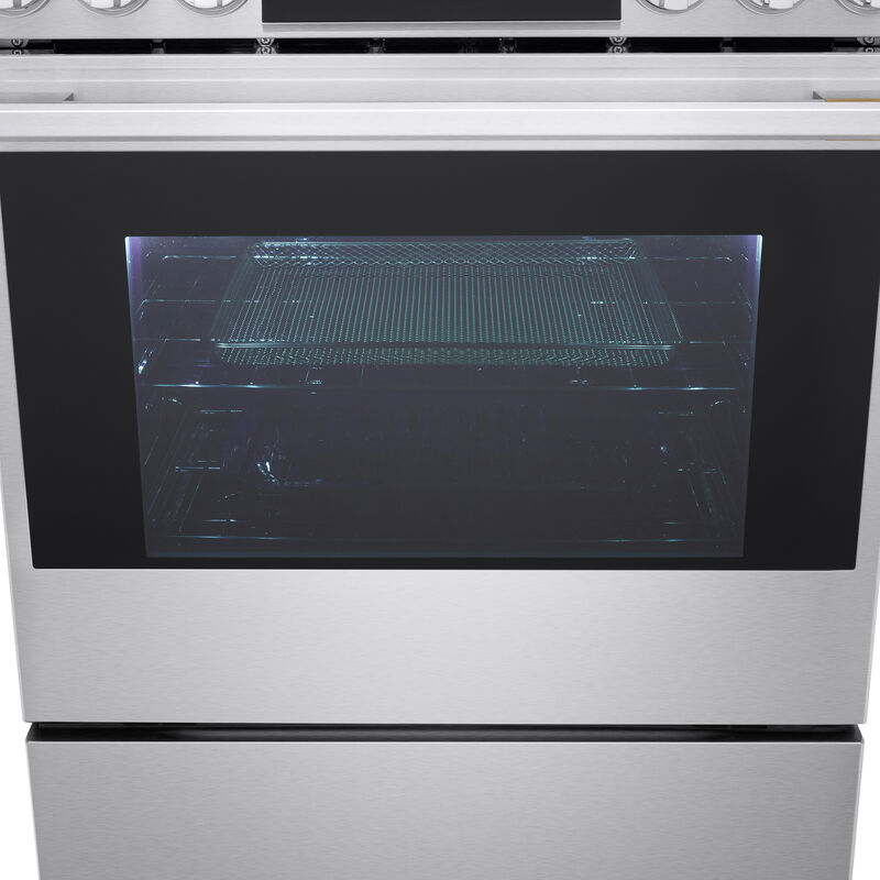 LG Signature 30 in. 6.3 cu. ft. Smart Air-Fry True European Convection Slide-in Gas Range with 5 Sealed Burners & Griddle - PrintProof Stainless Steel, , hires