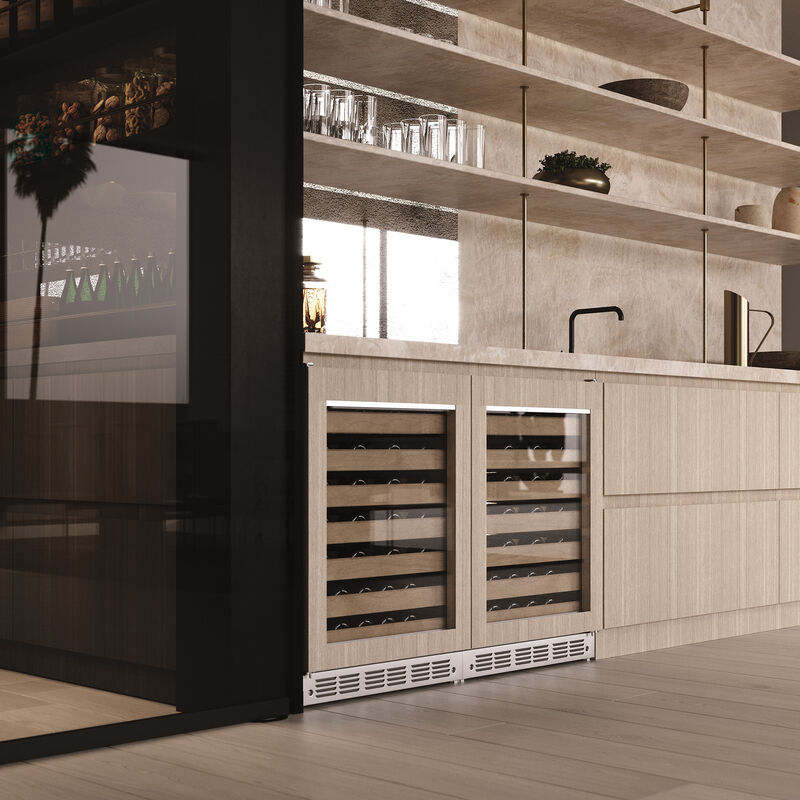 Monogram 24 in. Undercounter Wine Cooler with Wood Racks, Single Temperature Zone & 57 Bottle Capacity - Custom Panel Ready, , hires