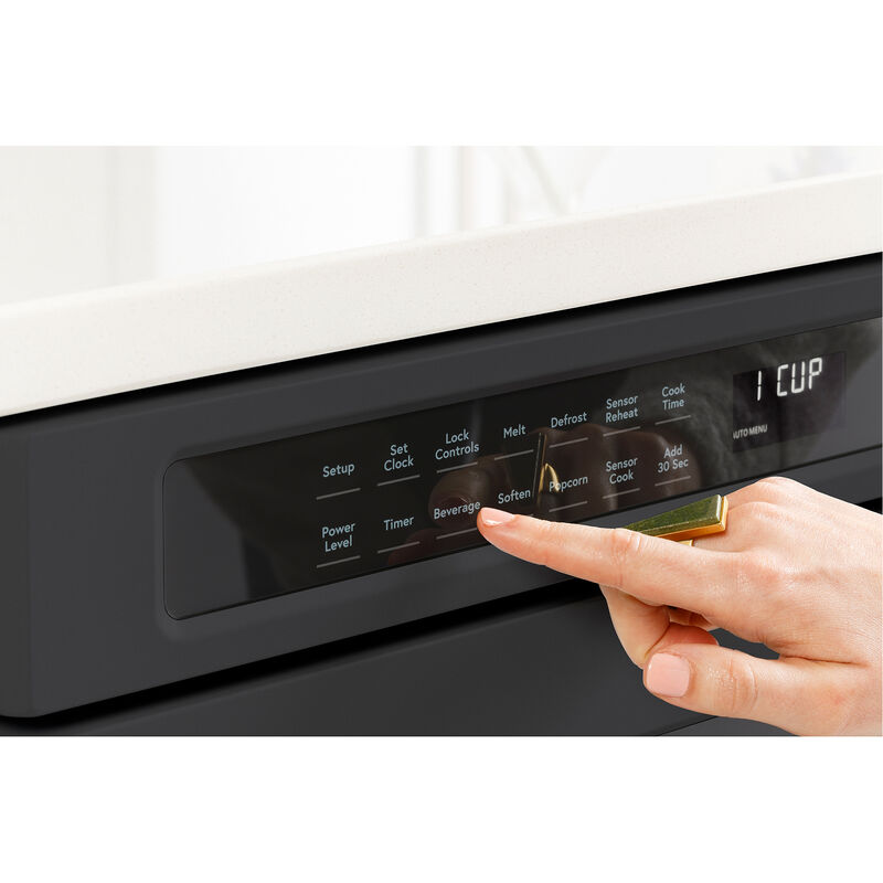 Cafe 24 in. 1.2 cu. ft. Microwave Drawer with 10 Power Levels & Sensor Cooking Controls - Matte Black, Matte Black, hires