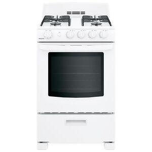 Hotpoint 24 in. 2.9 cu. ft. Oven Freestanding Gas Range with 4 Sealed Burners - White, , hires