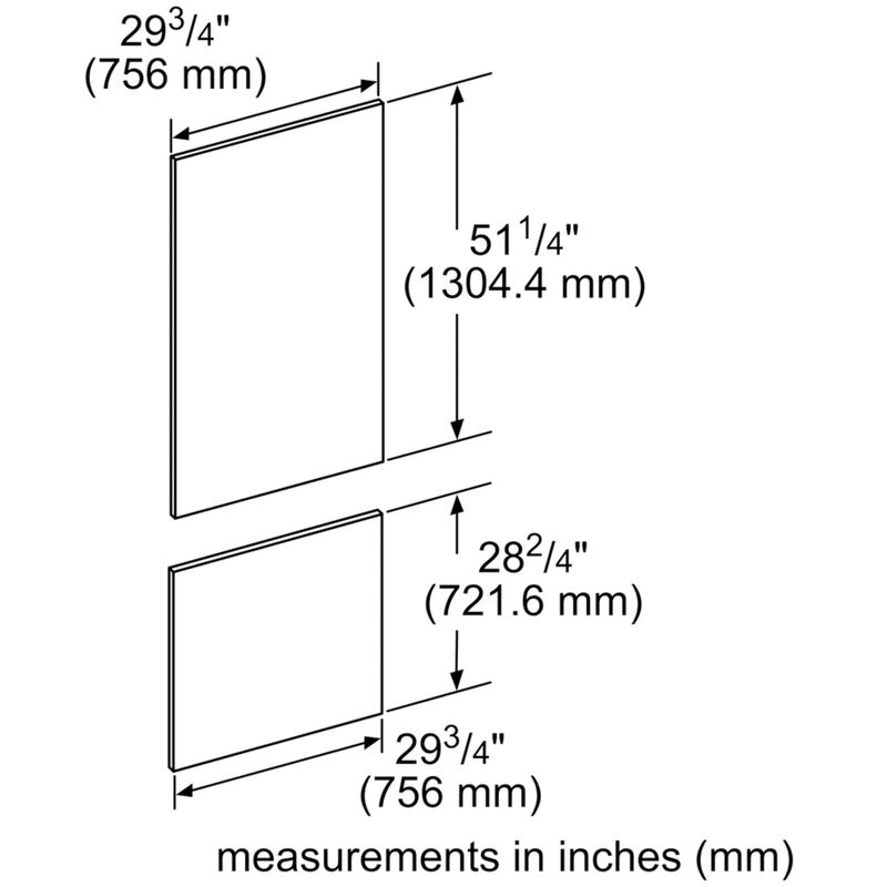 Thermador 30 in. Door Panel for Refrigerators - Stainless Steel, , hires
