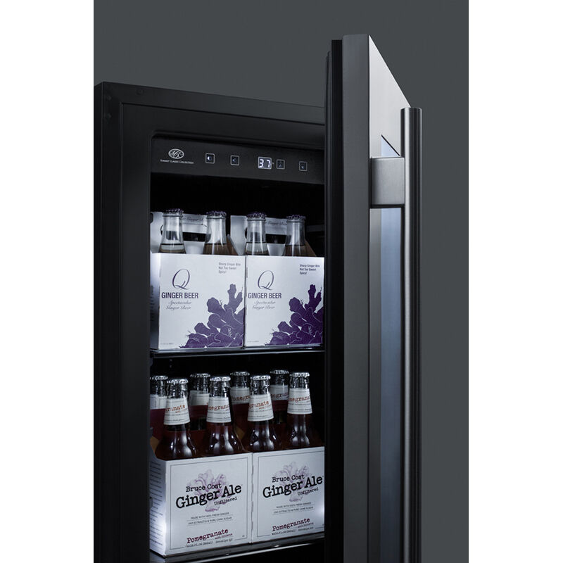 Summit Classic Collection 18 in. 2.9 cu. ft. Built-In/Freestanding Beverage Center with Adjustable Shelves & Digital Control - Stainless Steel, , hires