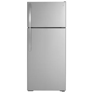 GE 28 in. 17.5 cu. ft. Top Freezer Refrigerator - Stainless Steel, Stainless Steel, hires