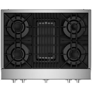 JennAir Rise 36" Slide-In Gas Cooktop with 4 Sealed Burners & Griddle - Stainless Steel, , hires