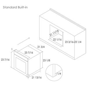Fotile Master Series 24 in. 2.4 cu. ft. Electric Single Wall Oven with Standard Convection - Black, , hires