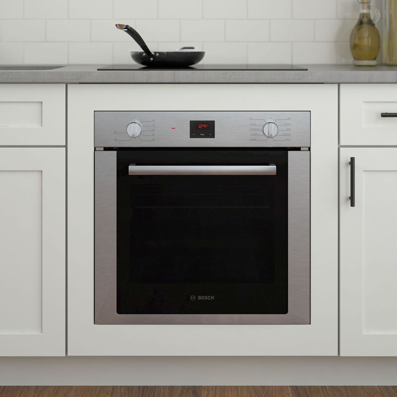 Bosch 500 Series 24 in. 2.8 cu. ft. Electric Single Wall Oven with True European Convection - Stainless Steel, , hires