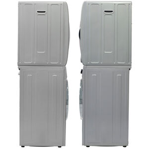 Equator 24 in. 1.6 cu. ft. Electric Front Load Laundry Center with Pet Cycle, Sanitize Cycle & Sensor Dry - Silver, Silver, hires