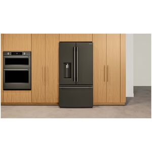 KitchenAid 36 in. 23.1 cu. ft. Smart Counter Depth French Door Refrigerator with Ice & Water Dispenser - Black Ore, , hires