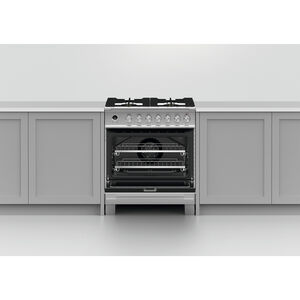 Fisher & Paykel Series 9 Classic 30 in. 3.5 cu. ft. True European Convection Dual Fuel Range with 4 Sealed Burners - Stainless Steel, , hires
