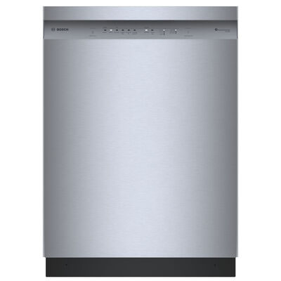 Bosch 300 Series 24 in. Front Control Smart Dishwasher with 48 dBa Sound Level & PureDry - Stainless Steel | SHE41CM5N