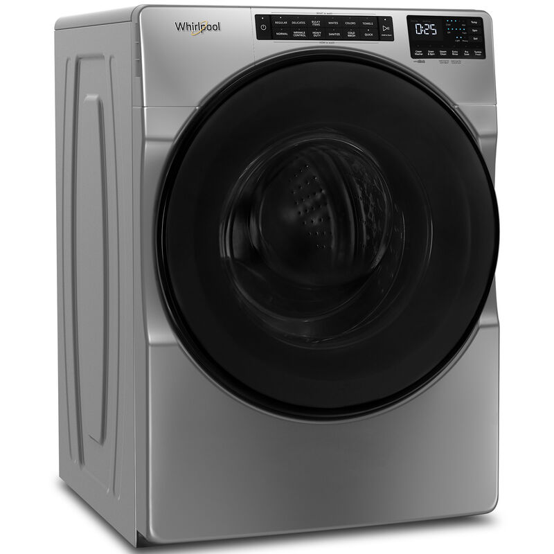Whirlpool 27 in. 5.0 cu. ft. Stackable Front Load Washer with Sanitize & Steam Wash Cycle - Chrome Shadow, Chrome Shadow, hires