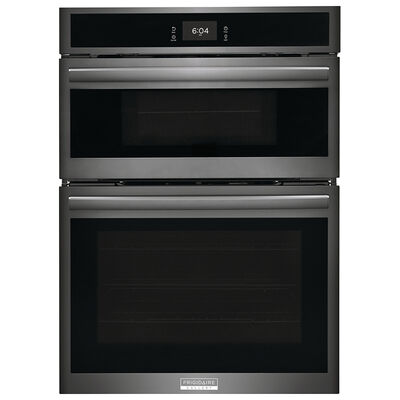 Frigidaire Gallery 30 in. 7.0 cu. ft. Electric Single Wall Oven Microwave Combo with Standard Convection & Self Clean - Black Stainless Steel | GCWM3067AD