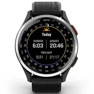 Garmin Approach S44 GPS Golf Watch, Silver with Black Band, , hires