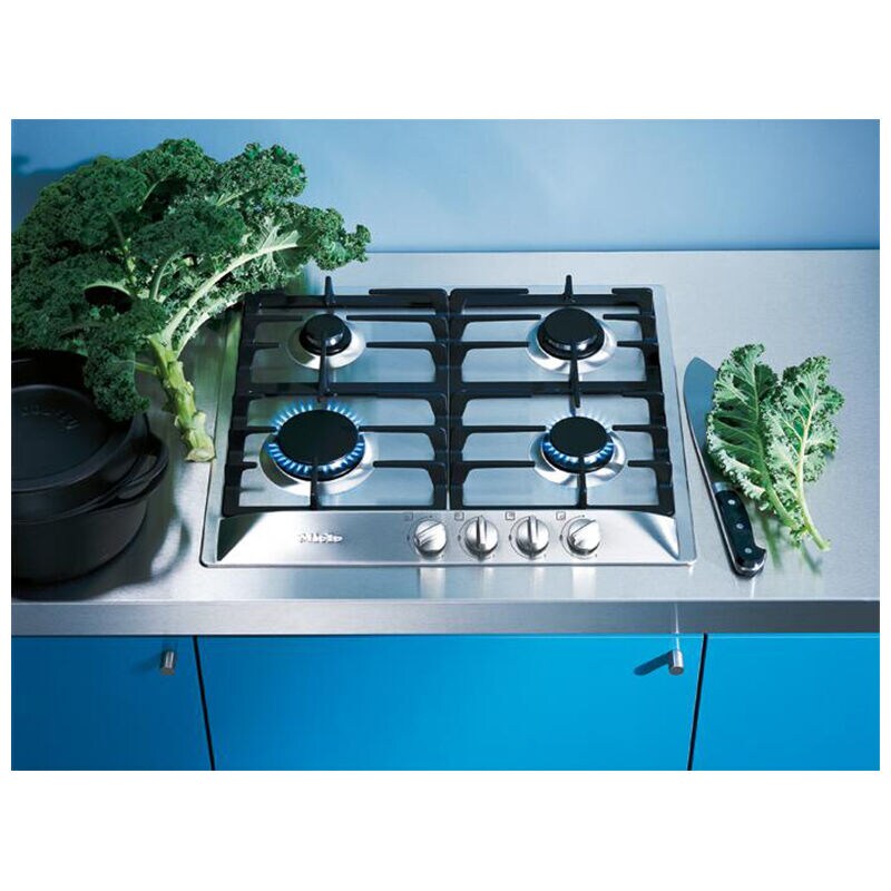 Miele 24" Gas Cooktop with 4 Sealed Burners Stainless Steel P.C. Richard & Son