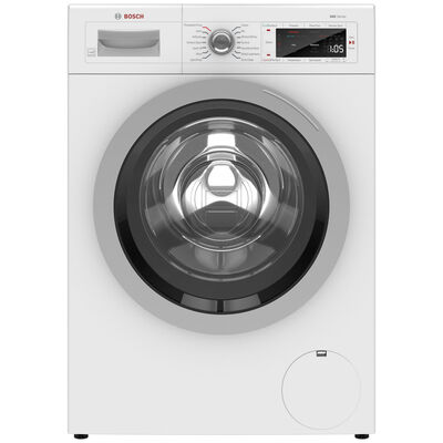 Bosch 500 Series 24 in. 2.2 cu. ft. Stackable Front Load Washer with SpeedPerfect, EcoSilence Motor & Sanitize Cycle - White | WAW285H1UC