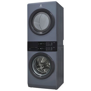 Electrolux 27 in. 4.4 cu. ft. Gas Front Load Laundry Tower with LuxCare Wash & Moisture Sensor Dry - Denim Blue, , hires